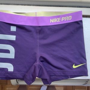 Nike Pro Purple Spandex Shorts